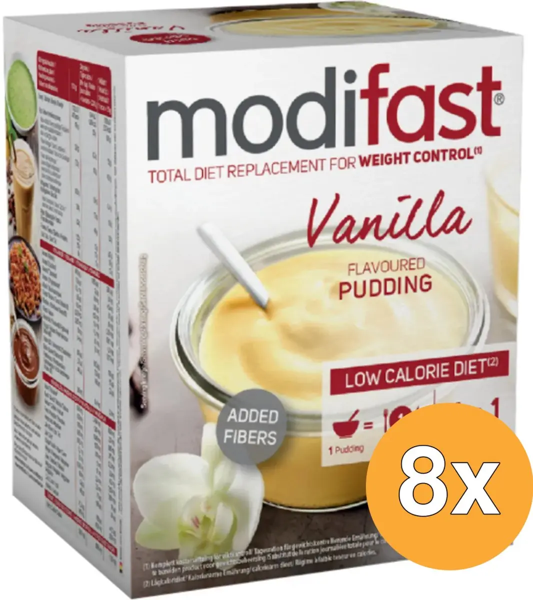 Modifast Weight Control Pudding Vanille - 8x55g