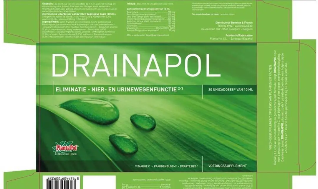 Purasana Drainapol Ampullen 200ml - 20 Stuks