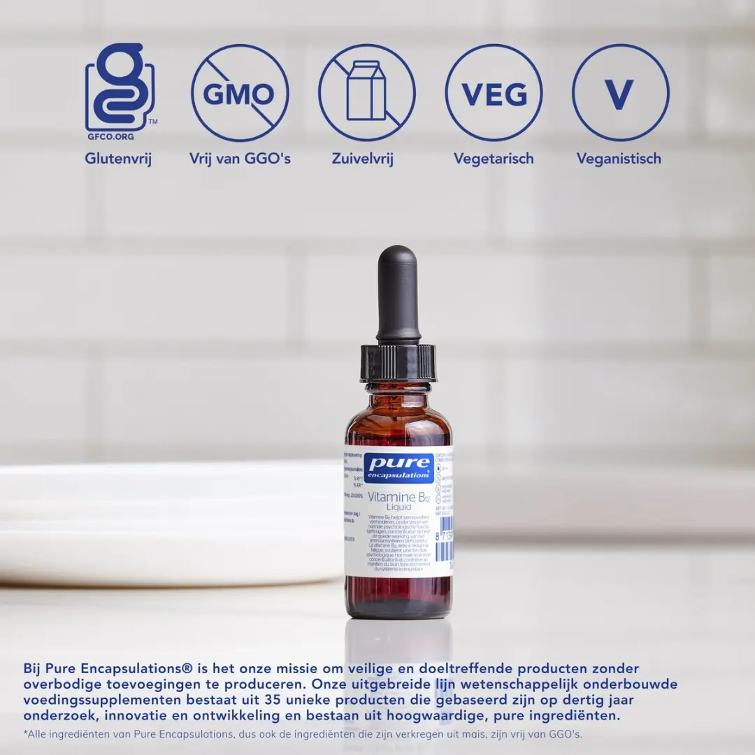 Pure Encapsulations Vitamine B12 Liquid 500mcg 30ml