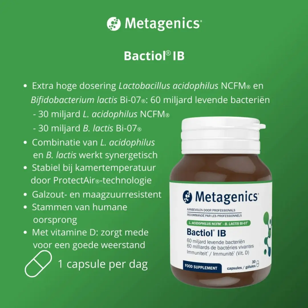 Metagenics Bactiol IB Capsules - 30 Stuks