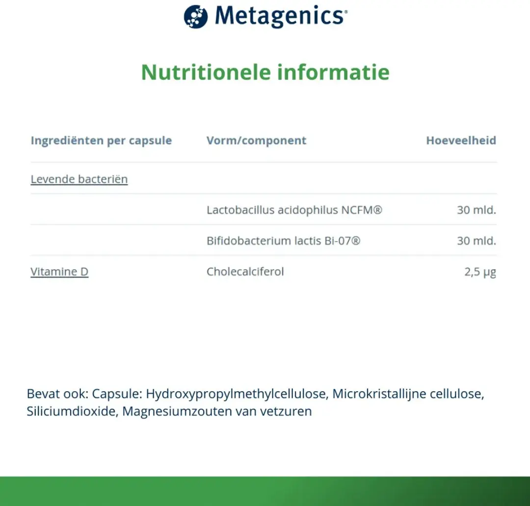 Metagenics Bactiol IB Capsules - 30 Stuks
