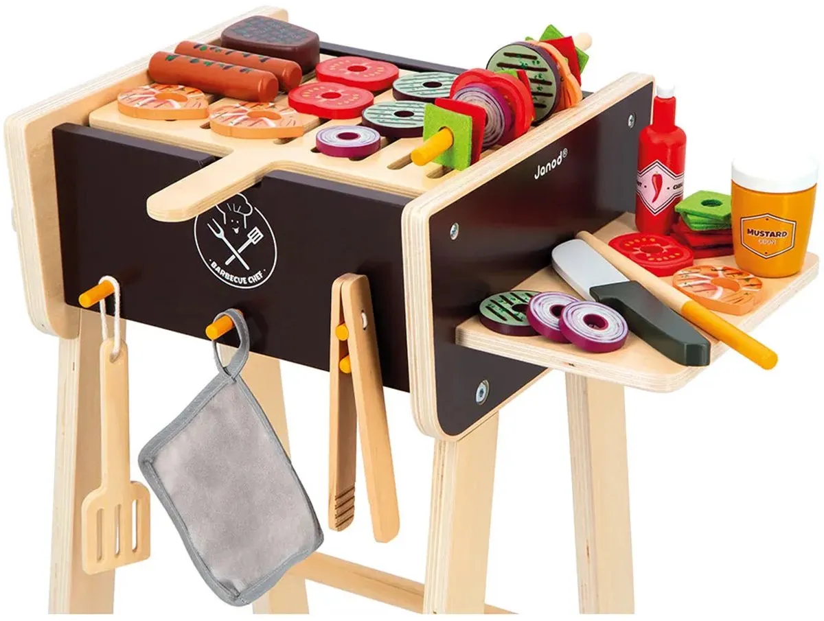 Janod Barbecue Multicolor - 36 Accessoires - FSC Hout