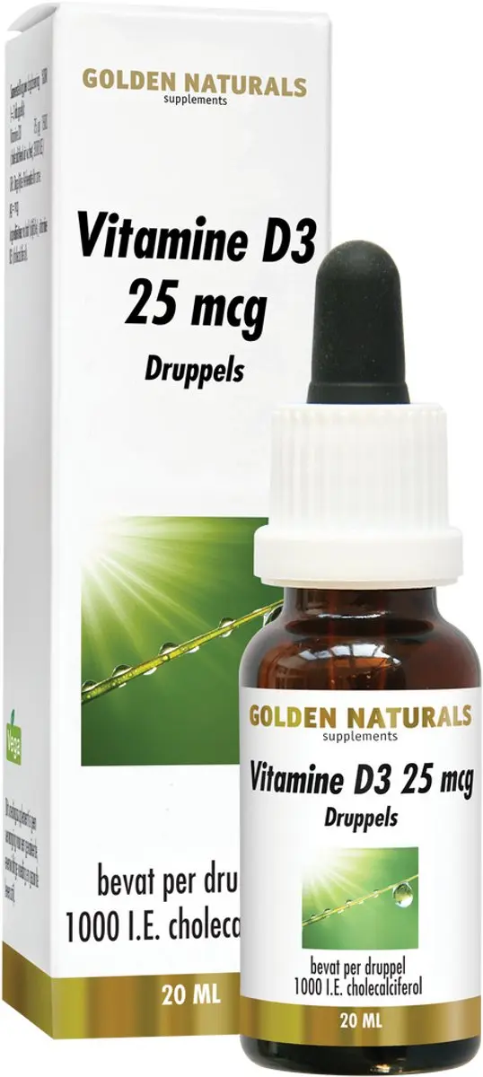 Golden Naturals Vitamine D3 25 mcg Druppels 20ml