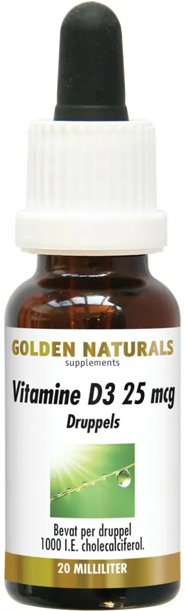 Golden Naturals Vitamine D3 25 mcg Druppels 20ml