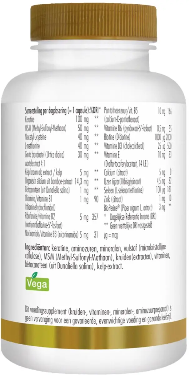 Golden Naturals Nagel Support 60 Vegetarische Capsules
