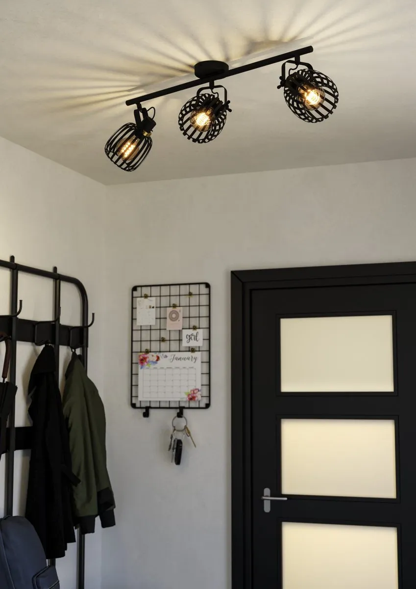 Eglo Girona Spot - 3 Lichtpunten 77,5cm - Zwart/Goud - afbeelding 6 van 6