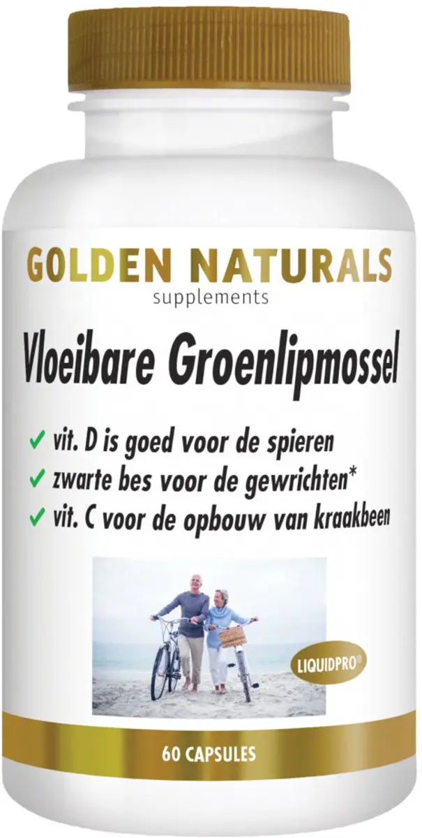 Golden Naturals Vloeibare Groenlipmossel 60 Softgels