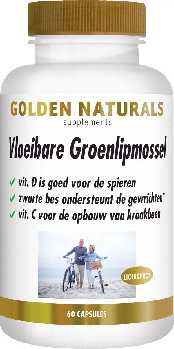 Golden Naturals Vloeibare Groenlipmossel 60 Softgels