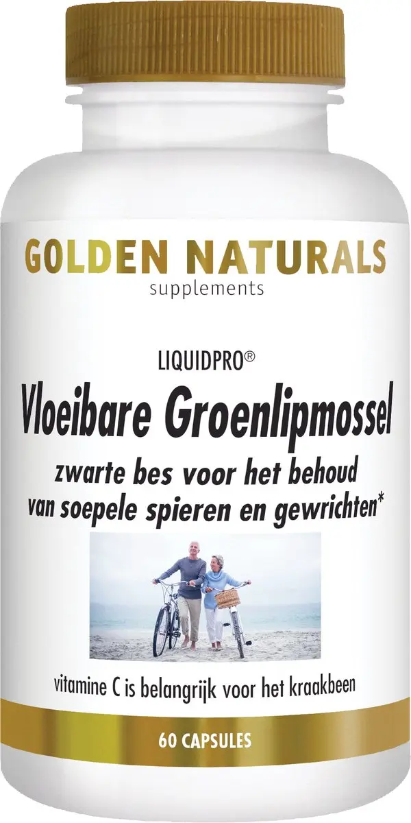 Golden Naturals Vloeibare Groenlipmossel 60 Softgels