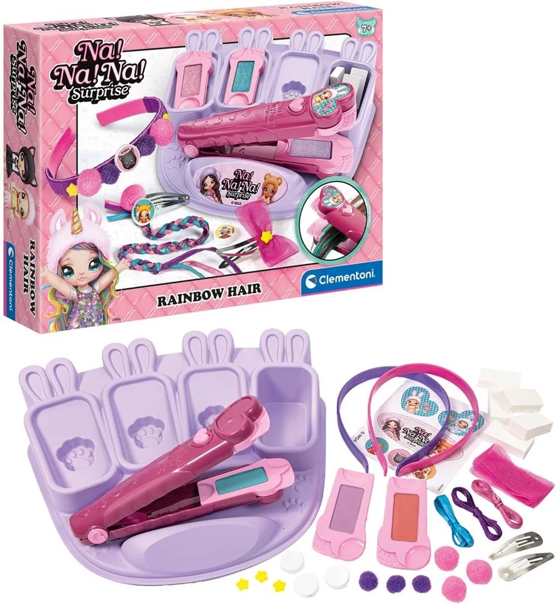 Clementoni Haarkit Na!na!na! Surprise Rainbow - Roze 3-delig
