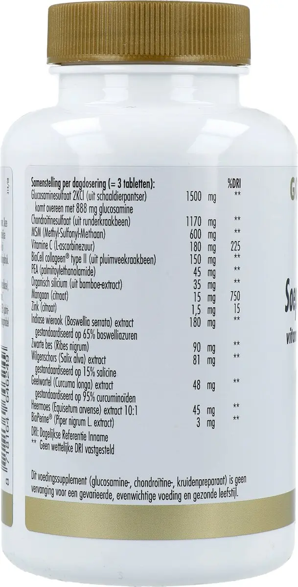 Golden Naturals Soepele Gewrichten Support 60 tabletten