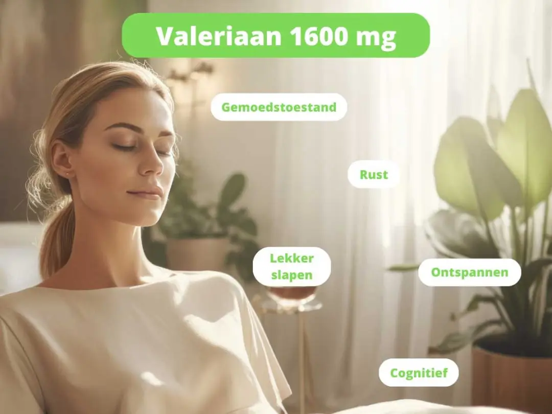 Golden Naturals Valeriaan 1600mg 60 Vegan Capsules