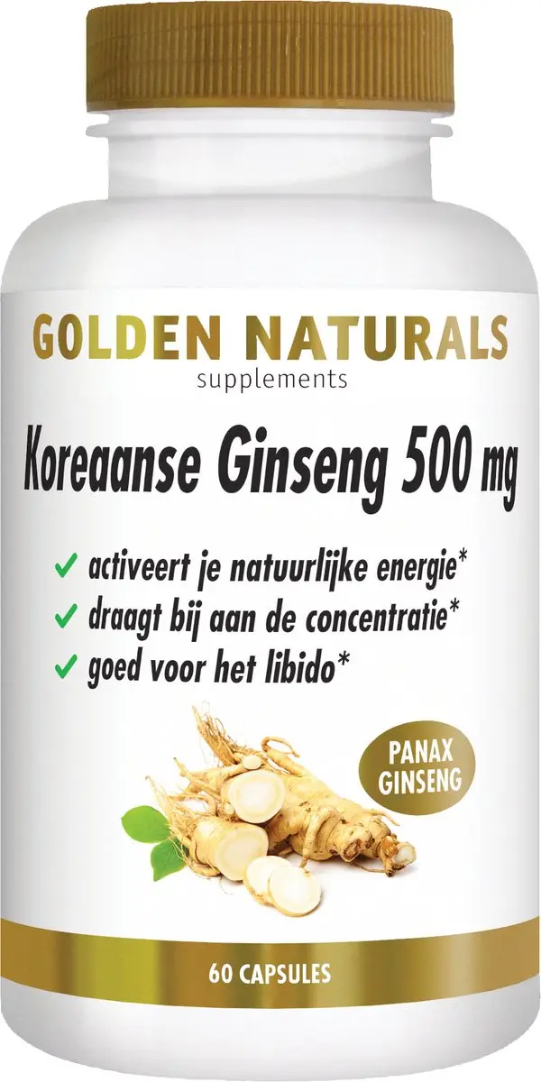Golden Naturals Koreaanse Ginseng 500mg