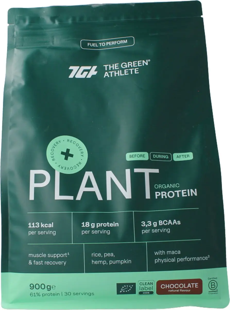 The Green Athlete Plant Protein Choco Bio 900g