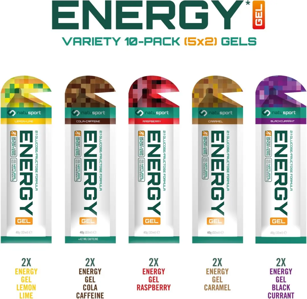 Natusport Energy Gels Variety Pack - 10 Stuks