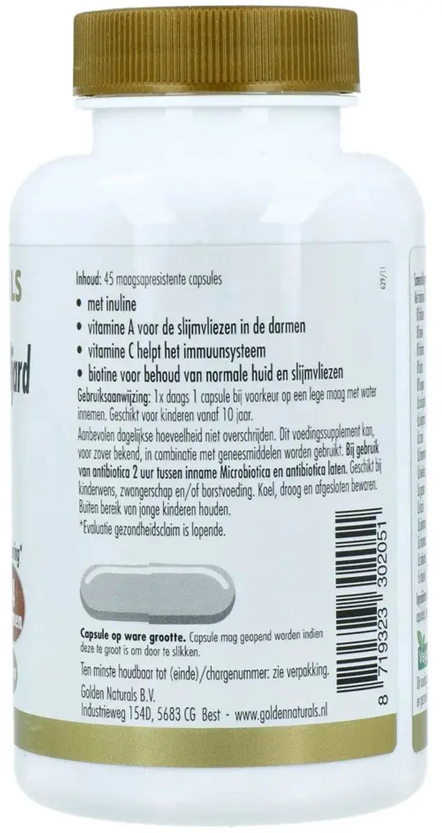 Golden Naturals Microbiotica 100 miljard Capsules - 45 Stuks
