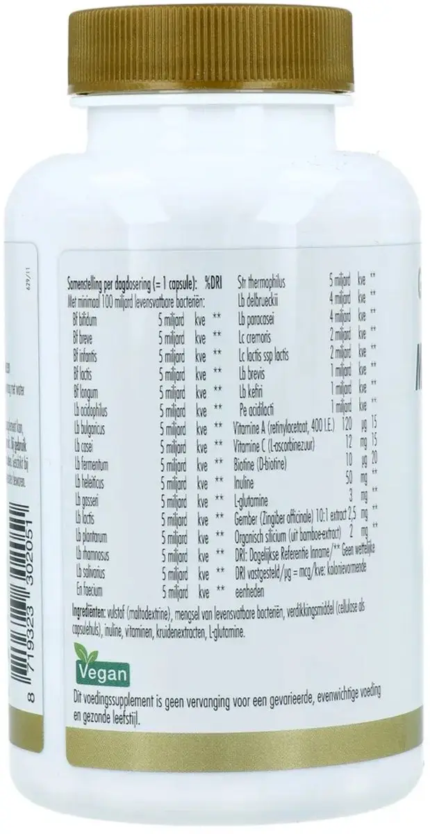 Golden Naturals Microbiotica 100 miljard Capsules - 45 Stuks