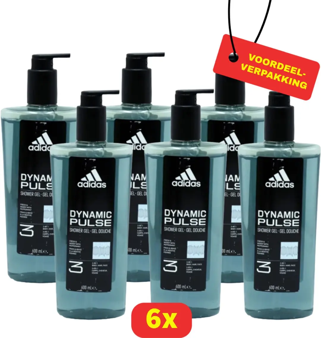 adidas Dynamic Pulse 3-in-1 Douchegel 6x600ml