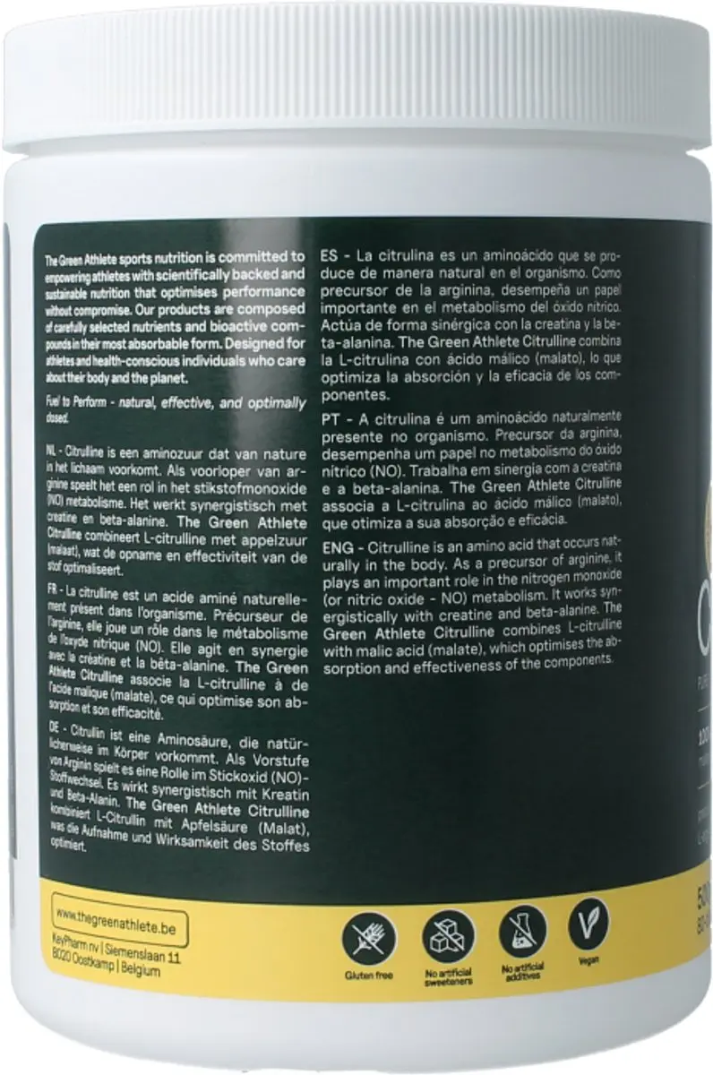 The Green Athlete L-Citrulline Malate 500g