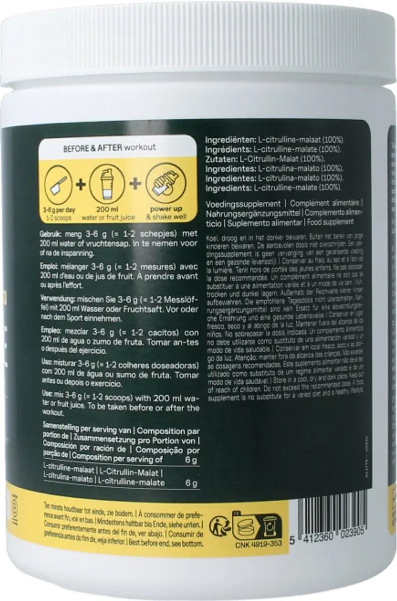 The Green Athlete L-Citrulline Malate 500g