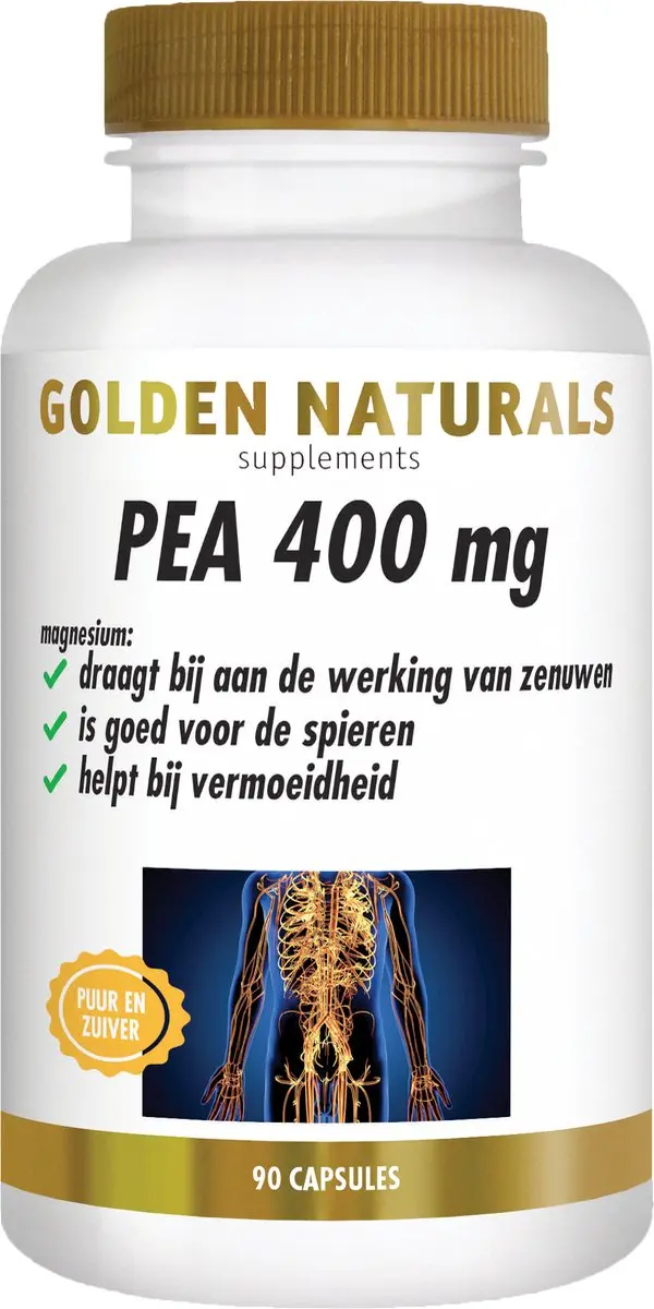 Golden Naturals PEA 400mg Veganistische Capsules