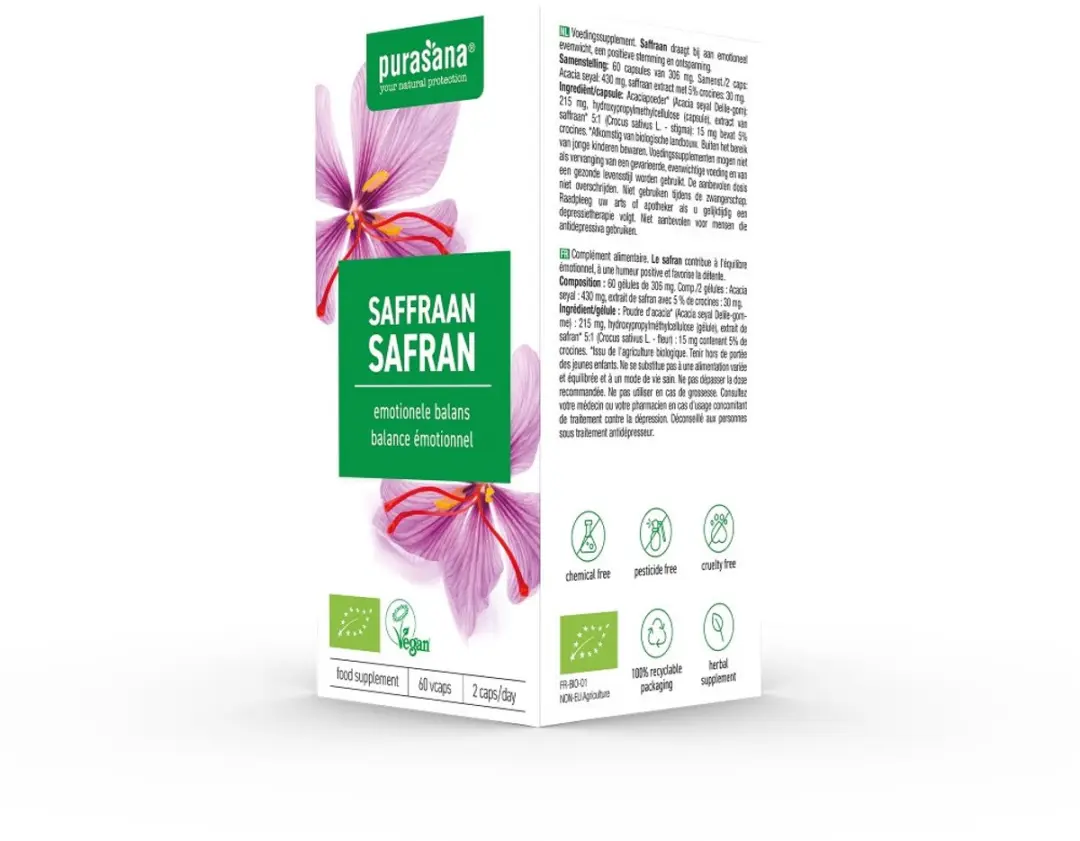 Purasana Saffraan 60 Vegacapsules