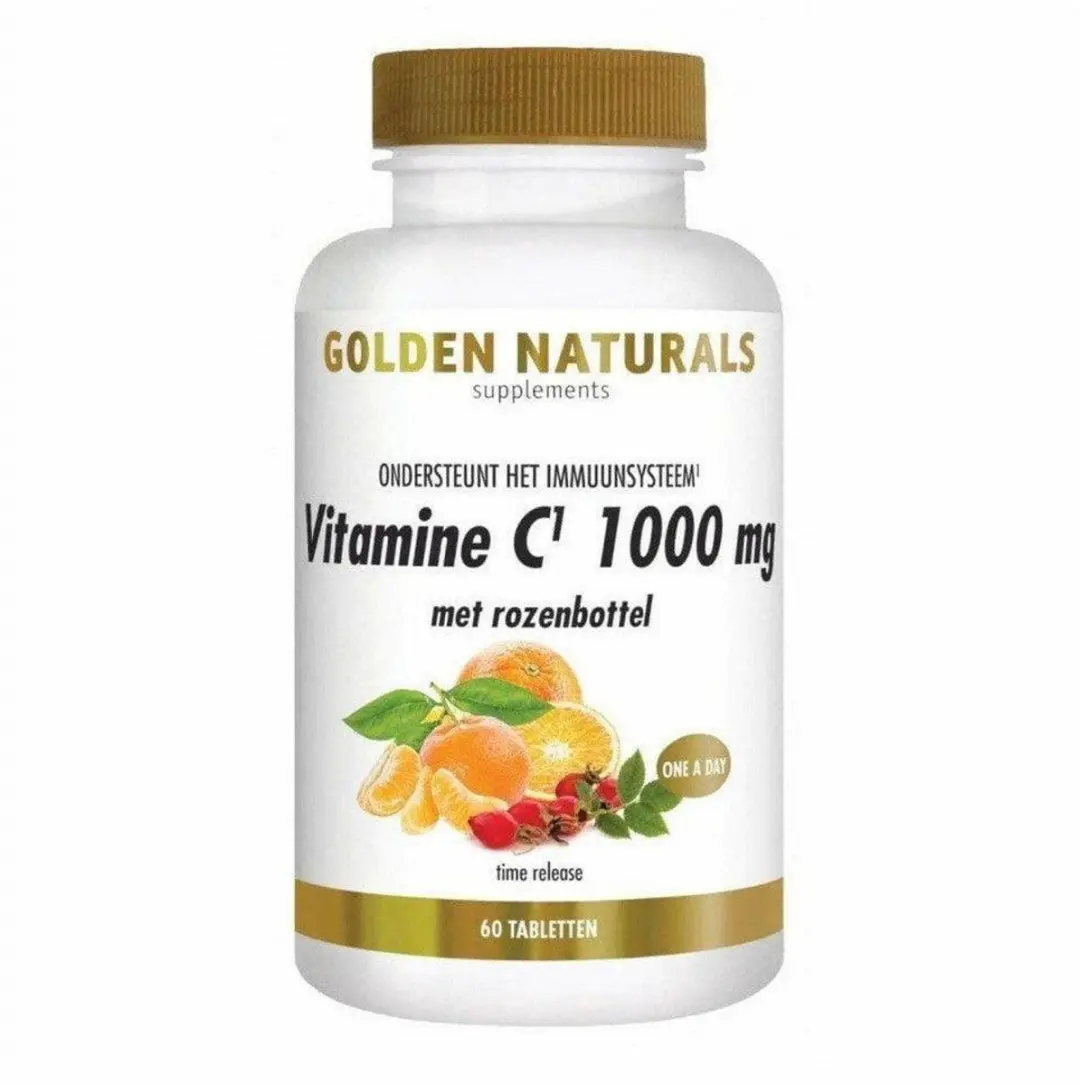 Golden Naturals Vitamine C 1000mg Rozenbottel 180 Tabletten