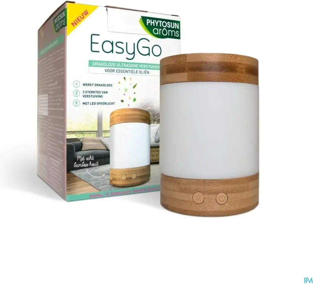Phytosun Easygo 4268173 Draadloze Ultrasone Verstuiver - 30 m² - Bamboe/Wit - afbeelding 6 van 6