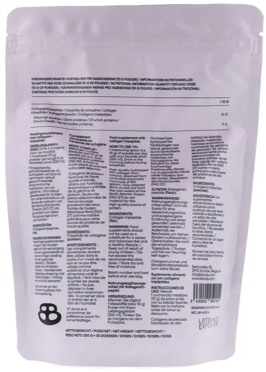 BBODY Collageen Tripeptide Hydrolyzed 300g