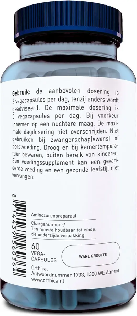 Orthica L-Glutamine-500 - 120 Capsules