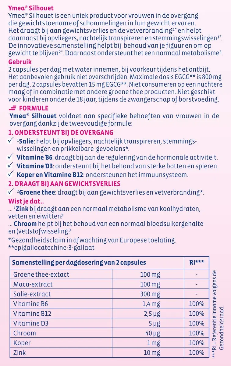 Ymea Overgang Silhouet Voedingssupplement 64 Capsules
