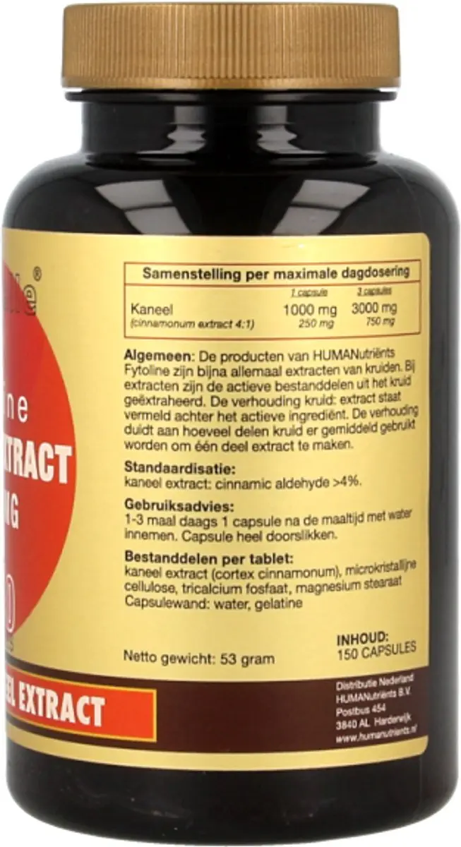 Artelle Fytoline Kaneel Extract - 150 Capsules
