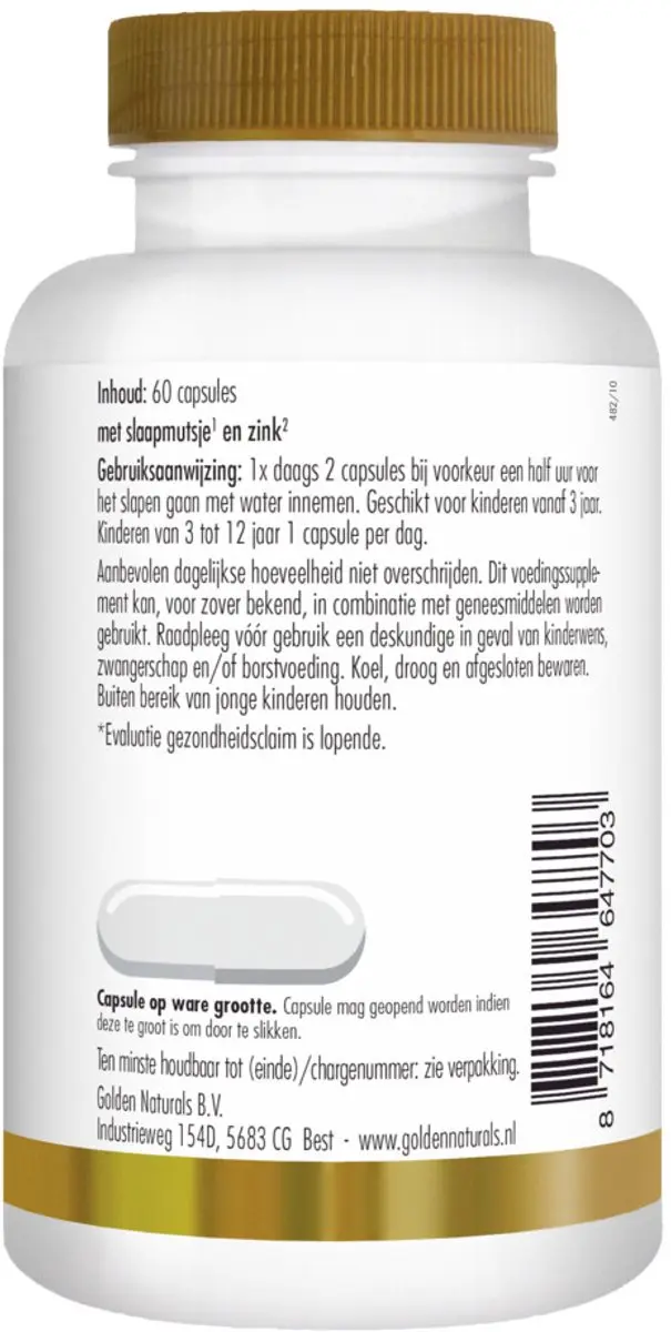 Golden Naturals Nachtrust Support 60 Vegan Capsules