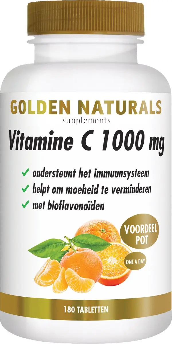 Golden Naturals Vitamine C 1000mg 180 Tabletten