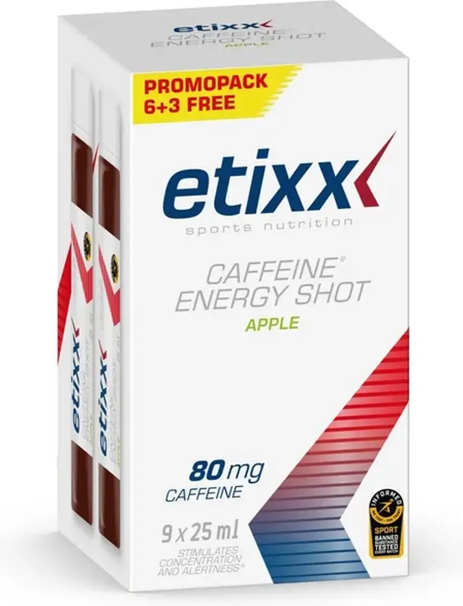 Etixx Caffeine Energy Shot 9x25ml - Appel