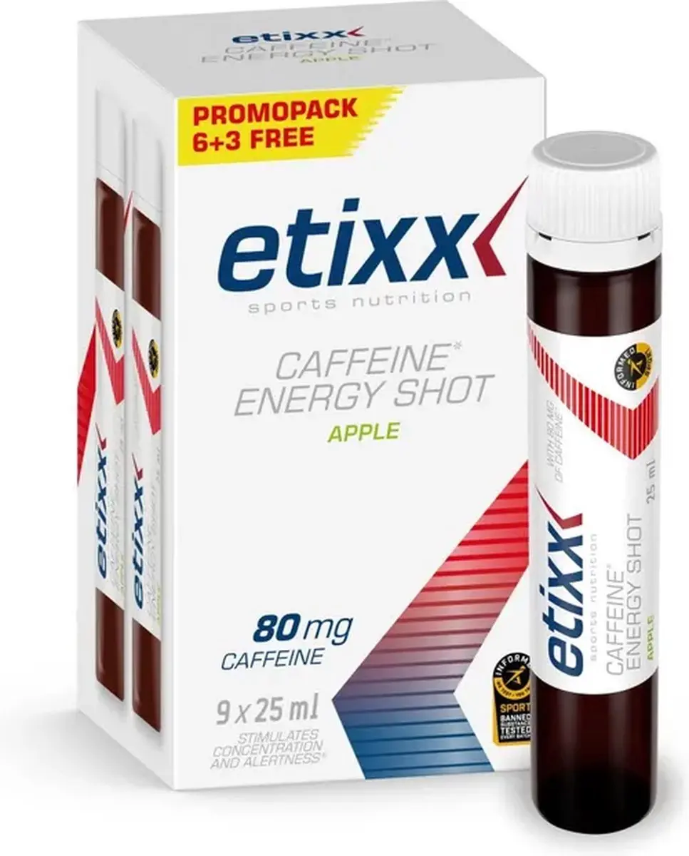 Etixx Caffeine Energy Shot 9x25ml - Appel