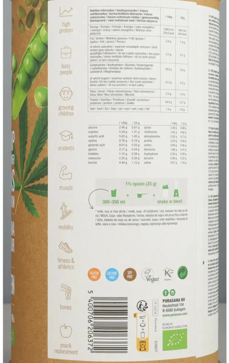 Purasana Vegan Eiwitmix 400g - Banaan
