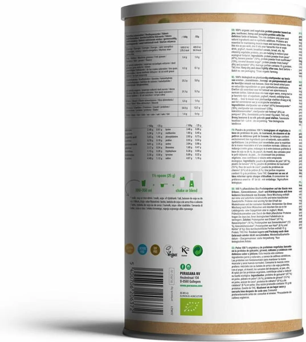 Purasana Vegan Eiwitmix 400g - Banaan