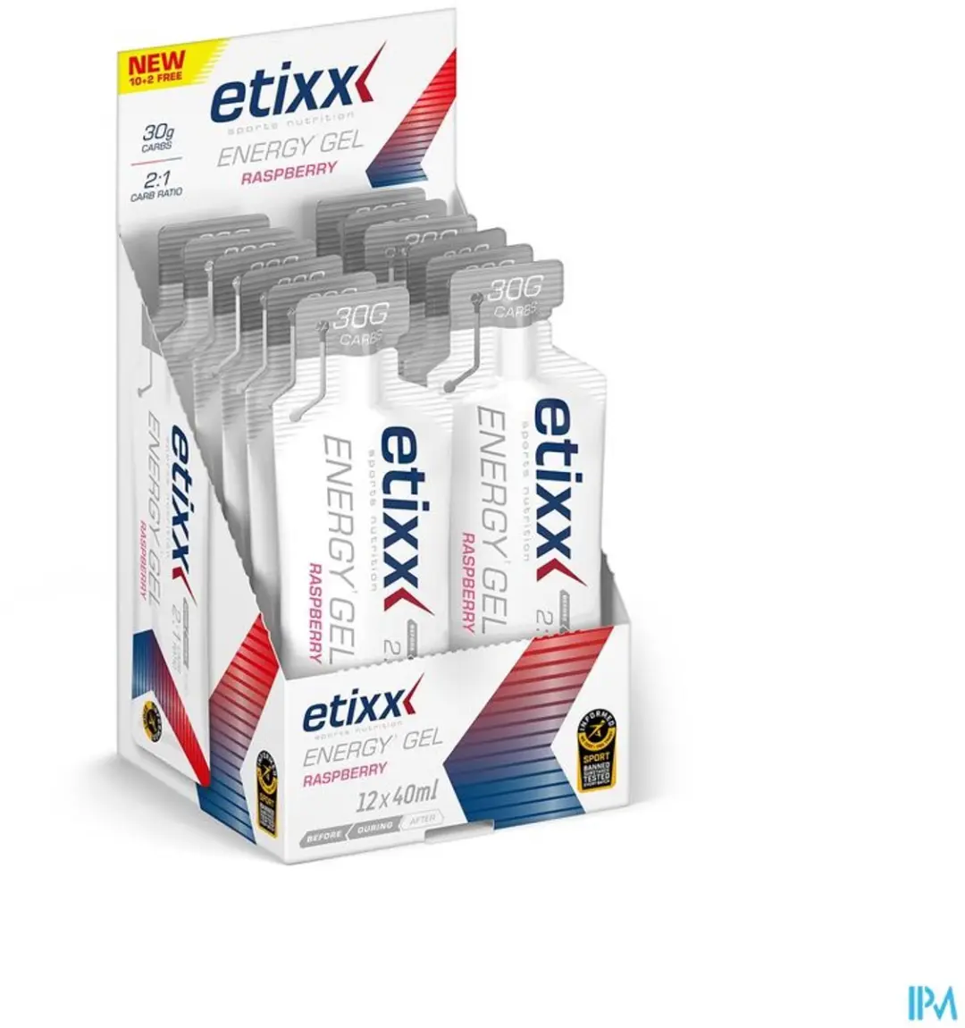 Etixx Energy Gel Framboos - 12x40ml - afbeelding 6 van 6