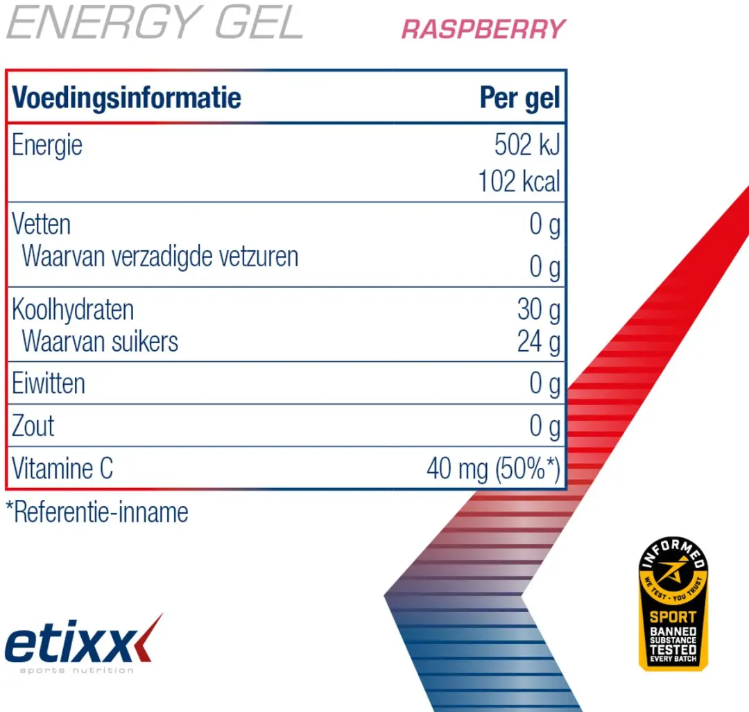 Etixx Energy Gel Framboos - 12x40ml