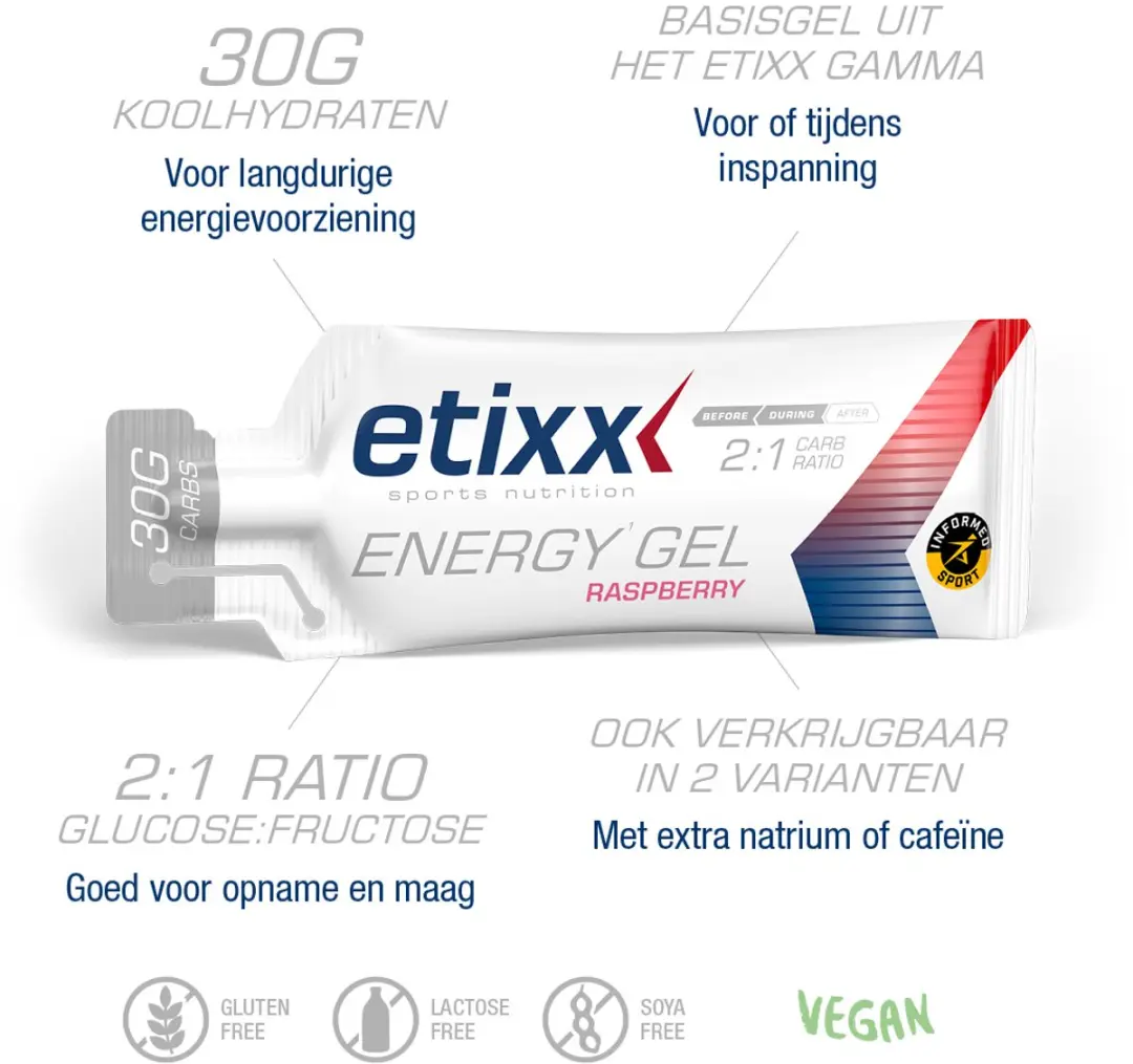 Etixx Energy Gel Framboos - 12x40ml