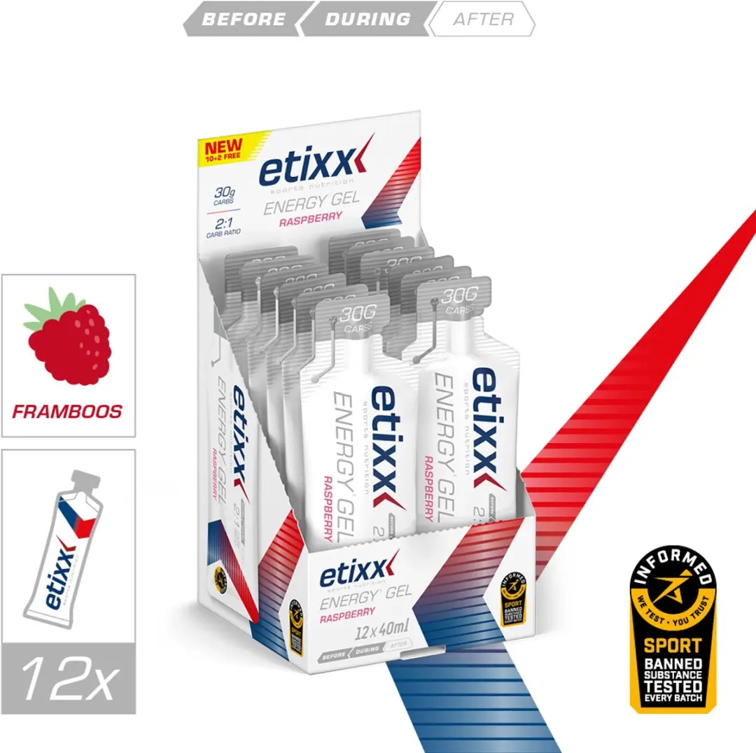 Etixx Energy Gel Framboos - 12x40ml