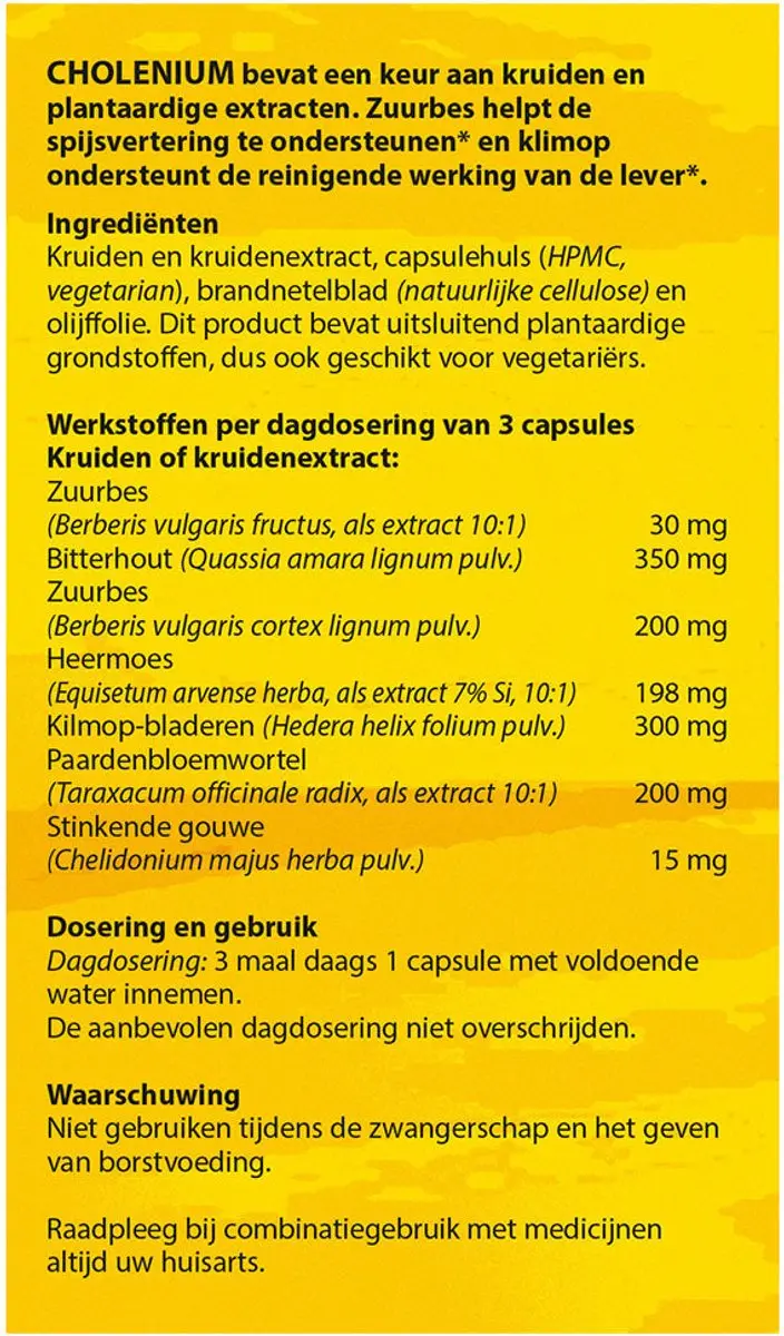 Bloem Cholenium Extra Forte Voedingssupplement 100 Capsules