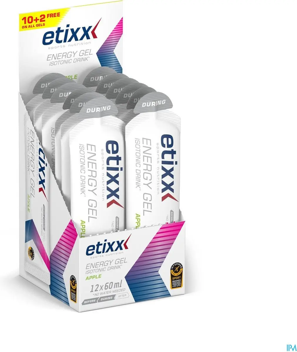 Etixx Isotonic Energy Gel 12x60ml - Appel