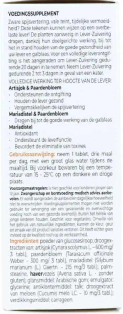 Ortis Lever-Zuivering Tabletten 60 Stuks