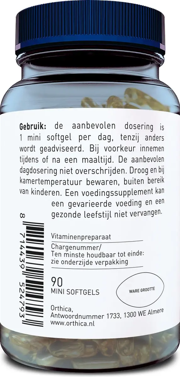 Orthica E-400 Vitamine E 90 Mini Softgels