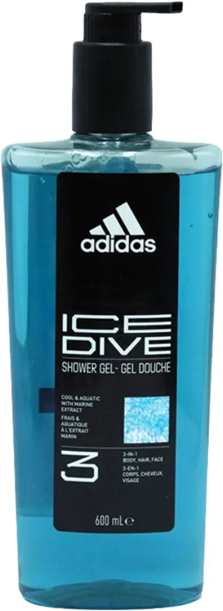 Adidas Ice Dive 3-in-1 Douchegel 600ml