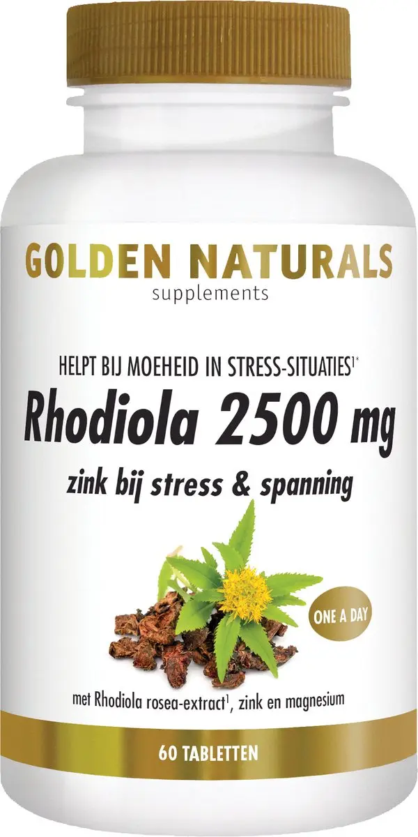 Golden Naturals Rhodiola 2500mg 60 Vegan Tabletten