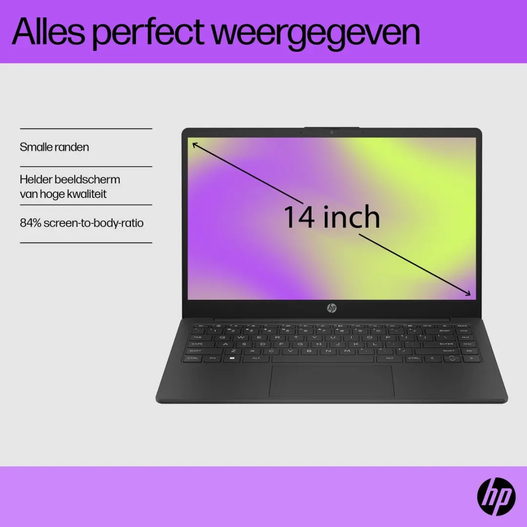HP 14-em0651nd Laptop - 14" Full HD - 8GB RAM - 512GB SSD - Zilver