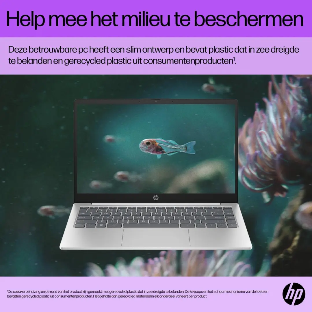 HP 14-em0651nd Laptop - 14" Full HD - 8GB RAM - 512GB SSD - Zilver
